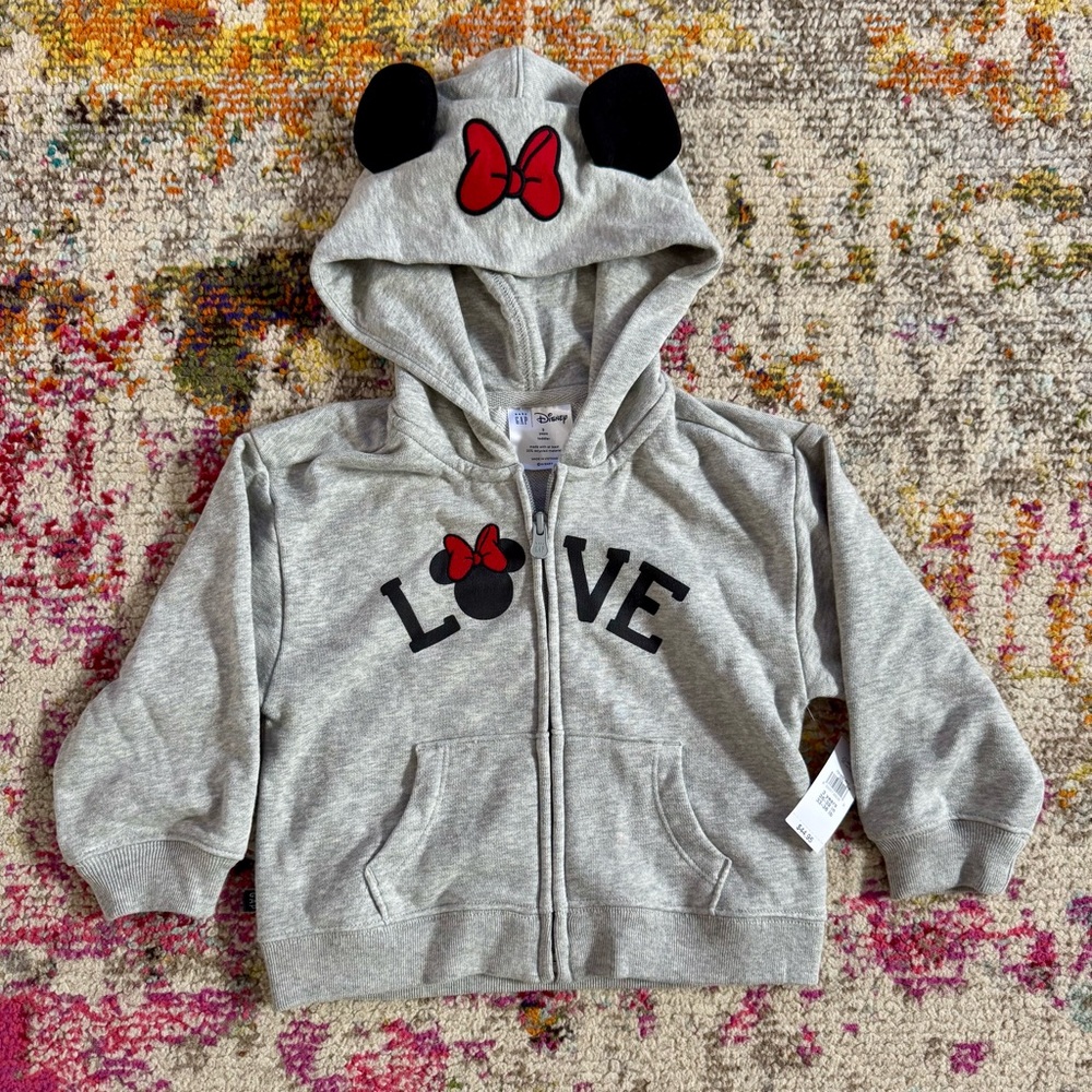 NWT Gap Minnie Mouse Hooded Sweatshirt